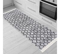 Jimri - Tappeto passatoia Tepiche per soggiorno, camera da letto, cucina, bagno, tappeto Boho Kelim, Passatoia tappeto - Passatoia nero melange, 60 x 90 cm.
