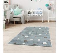 Jimri Tappeto per Bambini Dots con Pois - Tappeto per la Camera dei Bambini - Tappeti per la Camera dei Bambini (Menta, 120 x 170 cm)