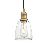 JIMUBEAM Luce a sospensione da soffitto in vetro industriale, lampada a sospensione antico da bar per l'isola della cucina, la sala da pranzo, il soggiorno, il corridoio, l'ingresso