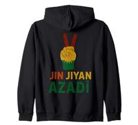 Jin Jiyan Azadi Women Life Freedom Slogan delle Donne curde Felpa con Cappuccio