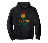 Jin Jiyan Azadi Women Life Freedom Slogan delle Donne curde Felpa con Cappuccio