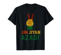 Jin Jiyan Azadi Women Life Freedom Slogan delle Donne curde Maglietta