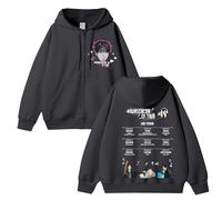 Jin RUNSEOKJIN_EP.Tour Hoodie Graphic SUP-Port Sport Daily Cotton Zipper Sweatshirt(A Grey-Padded,2XL)