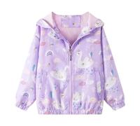JinBei Bambina Cappotto Giacca Vento Con Cappuccio Giacca, 1-2 Anni, Viola