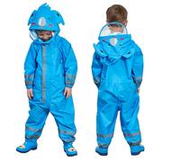 JinBei Bambino Impermeabile Pioggia Poncho Antipioggia Tuta Giacca Ragazzo Bambini Cappuccio Ragazzi Blu Koala Modello Portatile Jogging Tutto in Uno Giacche Impermeabili 3-5 Anni