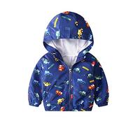 JinBei Giacche e Cappotti Bambino Cappotto Giacca a Vento Con Cappuccio Sottile Ragazzo Auto Blu Cerniera Lampo Bimbo Primavera Autunno Protezione Solare Vestiti Abbigliamento 1-2 Anni