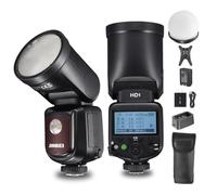 JINBEI HD-1 80Ws TTL Testa Rotonda Flash Flash Speedlite, 2.4G 1/8000s HSS, 1.3 Sec, 2500 mAh Li-ION Batteria, per C/N/P/F/O Fotocamere