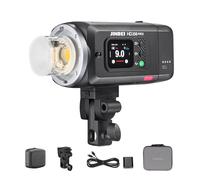 JINBEI HD250MAX Studio Flash Portatile con Batteria 3000mAh, 1/8000 HSS, 12W Bicolore Modeling Light, Flash Speedlight per Canon/Sony/Nikon/Fuji/Olympus/Panasonic