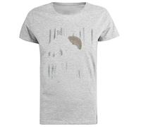 Jinbetee A Wolf in The Night T-Shirt A Maniche Corte Grigia da Donna