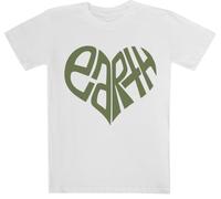 Jinbetee AMA La Terra. Bianca A Maniche Corte per Bambini White Kids Tee Short Sleeve T-Shirt