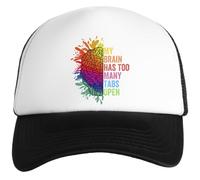 Jinbetee Il Mio Cervello Ha Troppe Schede Aperte Cappellino da Baseball per Bambini Bianco White Kids Baseball cap Unisex Snapback
