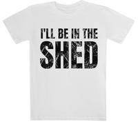 Jinbetee ILL Be in The Shed Funny Dad Joke T-Shirt Bianca A Maniche Corte per Bambini