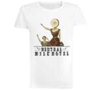 Jinbetee Neutral Milk Hotel - Nell'Aeroplano sopra Il Mare T-Shirt Bianca per Donne Manica Corta White Women Tee Short Sleeve T-Shirt