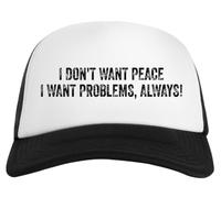 Jinbetee Non Voglio La Pace, Voglio Baseball Bianco White Baseball cap Unisex Snapback