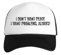 Jinbetee Non Voglio La Pace, Voglio Cappellino da Baseball per Bambini Bianco White Kids Baseball cap Unisex Snapback