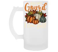 Jinbetee Oh My Gourd - Happy Fall Y'all Bicchiere Di Birra Trasparente Con Manico Transparent Beer Glass Drinking Cup With Handle