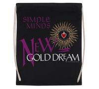 Jinbetee Simple Minds New Gold Dream Borsa Da Palestra Nera In Cotone Riutilizzabile Black Gym Bag Cotton Reusable Sport Sack