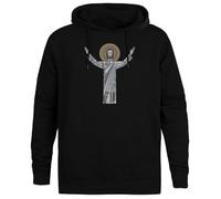 Jinbetee Touchdown Gesù con Cappuccio Unisex con Cappuccio Nero Black Hooded Jumper Unisex Hoodie