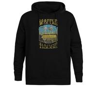Jinbetee Vintage Dead Waffle Grateful House Felpa con Cappuccio Unisex con Cappuccio Nero