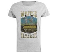 Jinbetee Vintage Dead Waffle Grateful House T-Shirt A Maniche Corte Grigia da Donna