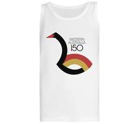 Jinbetee Western Australia 150 T-Shirt Senza Maniche con Canotta da Donna Bianca