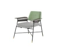 JINBIXIANGDJKS Divano In Ferro, Poltrona Leggera, Lusso, Moderno, Semplice, Soggiorno, Balcone, Sedia For Il Tempo Libero(Green)