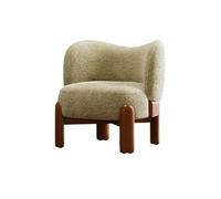 JINBIXIANGDJKS Divano Singolo In Legno Massello Dal Design Semplice Ed Elegante, For Balcone, Soggiorno, Camera Da Letto, Tempo Libero.(Apricot)