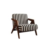 JINBIXIANGDJKS Divano Singolo In Legno Massello For Soggiorno, Balcone, Elegante, Design Semplice, Retrò, For Il Tempo Libero(StyleD)