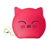 JINBIXIANGDJKS Grazioso Portamonete A Forma Di Gatto Dei Cartoni Animati, Comodo Contenitore For Porta Carte Cosmetiche(Red)