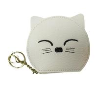 JINBIXIANGDJKS Grazioso Portamonete A Forma Di Gatto Dei Cartoni Animati, Comodo Contenitore For Porta Carte Cosmetiche(White)