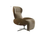 JINBIXIANGDJKS Poltrona Reclinabile For Pausa Pranzo, Soggiorno, Casa, Girevole, Semplice, Design Alla Moda, Sedia For Il Tempo Libero(Lightbrown)