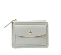 JINBIXIANGDJKS Porta Carte Multifunzionale Corto, Elegante, Semplice, Con Cerniera E Fibbia, Portamonete(Gray)
