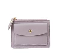 JINBIXIANGDJKS Porta Carte Multifunzionale Corto, Elegante, Semplice, Con Cerniera E Fibbia, Portamonete(Purple)