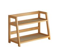 JINBIXIANGDJKS Scaffale Portaoggetti Da Tavolo A Doppio Strato In Rattan, Scaffale Portaoggetti Da Cucina(S)