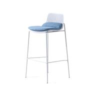 JINBIXIANGDJKS Sedia Da Bar Con Schienale Semplice, Sgabello Alto Da Caffè(Blue)