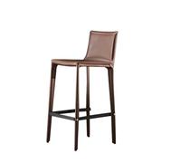 JINBIXIANGDJKS Sedia Da Bar Moderna E Semplice Con Sgabello Alto E Schienale Alto, Luce Da Bar, Sedia Da Bar Di Lusso(Brown)