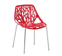 JINBIXIANGDJKS Sedia Da Esterno For Il Tempo Libero Con Schienale In Plastica Colorata, Semplice Ed Elegante(Red)