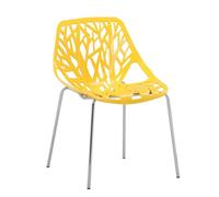 JINBIXIANGDJKS Sedia Da Esterno For Il Tempo Libero Con Schienale In Plastica Colorata, Semplice Ed Elegante(Yellow)