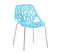 JINBIXIANGDJKS Sedia Da Esterno For Il Tempo Libero Con Schienale In Plastica Colorata, Semplice Ed Elegante(Blue)