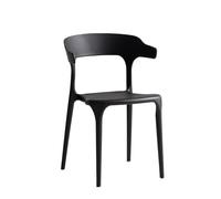 JINBIXIANGDJKS Sedia Da Pranzo In Plastica Dal Design Semplice Ed Elegante, For Casa, Tempo Libero, Caffetteria(Black)