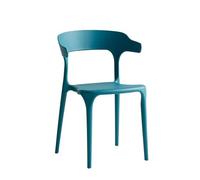 JINBIXIANGDJKS Sedia Da Pranzo In Plastica Dal Design Semplice Ed Elegante, For Casa, Tempo Libero, Caffetteria(Blue)