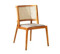 JINBIXIANGDJKS Sedia Da Pranzo In Rattan Con Schienale In Legno Massello, For La Casa, For Il Tempo Libero E For L'hotel(Cherrycolorr)