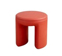 JINBIXIANGDJKS Sgabello Basso In Plastica Semplice For Il Soggiorno, For Cambiare Le Scarpe, For Il Tempo Libero(OrangeRed)