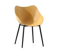 JINBIXIANGDJKS Sgabello Con Schienale Alla Moda, Sedia Da Pranzo For Ristorante Casual, Design Semplice(YellowBlacklegs)