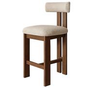 JINBIXIANGDJKS Sgabello Da Bar Alto In Legno Massello, Semplice, Moderno, Sedia Da Bar Leggera E Di Lusso Con Schienale.(S)