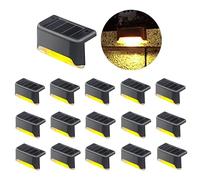 jindaaudio Luci Solari Esterno Gradini 16Pack Segna Passo Solare Led Bianca Calda Luce Solare Scale Balcone Esterno Gradino