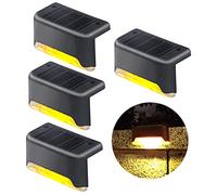 jindaaudio Luci Solari Led per Scale Esterne 4Pack Luci Segnapasso Esterno Solari Bianca Calda Luce Solare Gradini Balcone Ringhier