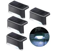 jindaaudio Luci Solari Led per Scale Esterne 4Pack Luci Segnapasso Esterno Solari Bianca Fredda Luce Solare Gradini Balcone Ringhier