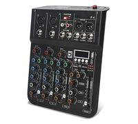 jindaaudio - Mixer audio professionale 4 canali, USB, Bluetooth, MP3, 48V alimentazione phantom stereo DJ studio streaming media FX reverb