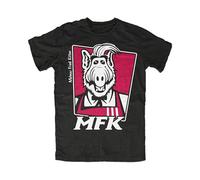 JINDIAOWENJU Alf Chick Melmac, Tasty Cat, UFO, Cult Series Gordon Shumway Unisex 100% Cotton Short-Sleeve T-Shirts Black XXL